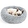 Hoewina Dogs Bed for Small Dogs AntiAnxiety Washable Round Bed Light Grey 240 L x 240 W x 80 Th