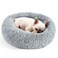 Hoewina Dogs Bed for Small Dogs AntiAnxiety Washable Round Bed Light Grey 240 L x 240 W x 80 Th