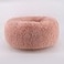 BODISEINT Modern Soft Plush Round Pet Bed for Cats or Small Dogs Mini Medium Sized Dog Cat Bed Self Warming Autumn Winter Indoor Snooze Sleeping Cozy Kitty Teddy Kennel 20 D x 8 H Pink