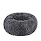 BODISEINT Modern Soft Plush Round Pet Bed for Cats or Small Dogs Mini Medium Sized Dog Cat Bed Self Warming Autumn Winter Indoor Snooze Sleeping Cozy Kitty Teddy Kennel 24 D x 8 H Dark Grey