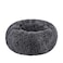 BODISEINT Modern Soft Plush Round Pet Bed for Cats or Small Dogs Mini Medium Sized Dog Cat Bed Self Warming Autumn Winter Indoor Snooze Sleeping Cozy Kitty Teddy Kennel 24 D x 8 H Dark Grey