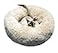 BODISEINT Modern Soft Plush Round Pet Bed for Cats or Small Dogs Mini Medium Sized Dog Cat Bed Self Warming Autumn Winter Indoor Snooze Sleeping Cozy Kitty Teddy Kennel 24 D x 8 H Champagne