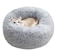 BODISEINT Modern Soft Plush Round Pet Bed for Cats or Small Dogs Mini Medium Sized Dog Cat Bed Self Warming Autumn Winter Indoor Snooze Sleeping Cozy Kitty Teddy Kennel 24 D x 8 H Light Grey