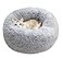 BODISEINT Modern Soft Plush Round Pet Bed for Cats or Small Dogs Mini Medium Sized Dog Cat Bed Self Warming Autumn Winter Indoor Snooze Sleeping Cozy Kitty Teddy Kennel 20 D x 8 H Light Grey
