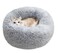 BODISEINT Modern Soft Plush Round Pet Bed for Cats or Small Dogs Mini Medium Sized Dog Cat Bed Self Warming Autumn Winter Indoor Snooze Sleeping Cozy Kitty Teddy Kennel 20 D x 8 H Light Grey