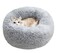 BODISEINT Modern Soft Plush Round Pet Bed for Cats or Small Dogs Mini Medium Sized Dog Cat Bed Self Warming Autumn Winter Indoor Snooze Sleeping Cozy Kitty Teddy Kennel 20 D x 8 H Light Grey