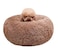 BODISEINT Modern Soft Plush Round Pet Bed for Cats or Small Dogs Mini Medium Sized Dog Cat Bed Self Warming Autumn Winter Indoor Snooze Sleeping Cozy Kitty Teddy Kennel 24 D x 8 H Coffee