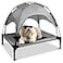 Floppy Dawg Just Chillin Elevated Dog Bed Cool Cot with Removable Canopy Shade Indoor or Outdoor Pet Use Lightweight and Portable Chill in Style on Raised Breathable Mesh Fabric