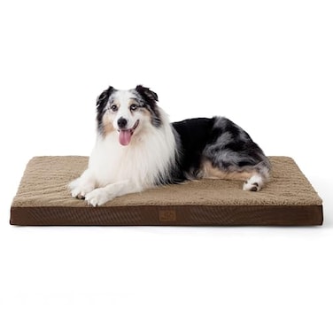 Bedsure XL Dog Bed for Crate Large Comfy Flat Pet Beds with Removable Washable Cover Orthopedic Egg Crate Foam Crate Mat Suitable for Pet Up to 90 lbs