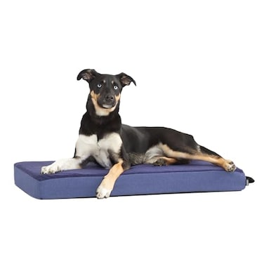 Barkbox Orthopedic Dog Bed with Memory Foam Premium Comfort for Dogs and Puppies Dog Bed for Joint Relief and Restful Sleep Durable and Easy to Clean Navy Medium