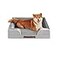 Friends Forever Orthopedic Dog Bed for Medium Dogs Waterproof Memory Foam Dog Sofa Bed M with Removable Washable Cover Ally Grey 28x23x65