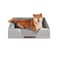 Friends Forever Orthopedic Dog Bed for Medium Dogs Waterproof Memory Foam Dog Sofa Bed M with Removable Washable Cover Ally Grey 28x23x65