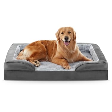 FURTIME Orthopedic Dog Beds Large Sized Dog XL Washable Dog Sofa Bed for Large Dogs Comfy Supportive EggCrate Foam Pet Couch Bed with Removable Cover Waterproof Lining and Nonskid Bottom