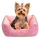 Hollypet TC Fabric Plush Small Dog Cat Bed SelfWarming Pet Bed Pink
