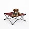 Coolaroo OnTheGo Elevated Dog Bed Foldable PopUp Travel Dog Bed with Breathable MoistureResistant Fabric Carry Bag Included Lightweight Portable Brick Standard