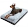 KISYYO Premium Washable Orthopedic Dog Bed 41 Extra Large Crate Mat with NonSlip Base Plush Support for Pets Up to 90 lbs Grey