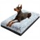 KISYYO Premium Washable Orthopedic Dog Bed 35 Extra Large Crate Mat with NonSlip Base Plush Support for Pets Up to 65 lbs Grey