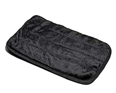 MidWest Homes for Pets XL QuietTime Deluxe Black Faux Fur Pet Mat NonSkid Bottom Supportive Padding for Dogs Made for 48Inch Crates Kennels