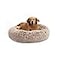 Bedfolks Calming Donut Dog Bed 36 Inches Round Fluffy for Large Dogs AntiAnxiety Plush Machine Washable Brown Large