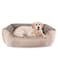 JOEJOY Rectangle Dog Bed for Large Medium Small Dogs Washable Orthopedic Sofa Bed Soft Breathable Puppy Pet Cuddler Durable Calming Dog Bed with AntiSlip Bottom Multiple Sizes Beige