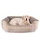 JOEJOY Rectangle Dog Bed for Large Medium Small Dogs Washable Orthopedic Sofa Bed Soft Breathable Puppy Pet Cuddler Durable Calming Dog Bed with AntiSlip Bottom Multiple Sizes Beige