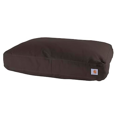 Carhartt Durable Canvas Pet Bed Water Resistant Firm Duck Dog Bed Dark Brown Large