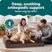 FurHaven Orthopedic Dog Bed for Large Dogs LShaped Chaise Mattress Egg Crate with a Solid Orthopedic Foam Base for Joint Support Removable Washable Cover Jumbo XL Plush Velvet Sable Brown