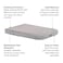 Diggs Snooz Memory Foam Dog Bed Ideally Sized Revol Dog Crate Pad Premium Orthopedic Pet Bed for Crate or Home Grey Medium