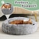 JOLLYVOGUE Dog Cat Bed Calming AntiAnxiety Pet Bed for Small Dogs Fluffy Donut Cushion for Small and Medium Pets 20