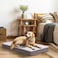 Sunheir Orthopedic Dog Bed for Large Dogs Big Waterproof Dog Crate Bed with Removable Washable Cover Egg Crate Foam Support AntiSlip Bottom Deluxe Plush Pet Bed Mat Light Grey