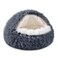 NOYAL Round Hooded Donut Dog Bed for Small Medium Pets Plush Fluffy AntiAnxiety Cat Cave Bed with Cover