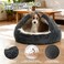 NOYAL Round Hooded Donut Dog Bed for Small Medium Pets Plush Fluffy AntiAnxiety Cat Cave Bed with Cover
