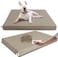GUANGDEEN Waterproof Leather Dog Bed Crate Pad Durable Brown Pet Mattress for Medium Dogs Pet Beds with Wipeable Covers Easy to Clean Washable Mat for Cage
