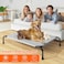 Simple Trending Raised Dog Bed for Large Dogs Waterproof XL Dog Cot Outdoor Cooling Elevated Pet Bed Load 200lb 4775 x 305 Grey