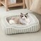 DEBANG HOME Dog Bed for Extra Small Dogs BreedsCat BedPuppy Kennel Bed with PillowWashable Deluxe Plush Dog Crate BedsComfy Durable Rectangular Pet Sleeping Bed NonSlip BottomGrey 19X16