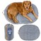 rubyloo Travel Dog Bed 42 x 30 Foldable Packable for Travel Road Trip Camping Lightweight Water Resistant Cozy Soft Padding Compact Portable Machine Washable Medium Large Breeds Grey