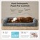 Bedsure ComfyFleece Orthopedic Dog Beds Large Sized Dog Waterproof Memory Foam Pet Bed with Sides NonSlip Bottom and EggCrate Foam Large Pet Couch Sofa with Washable Corduroy Cover Brown