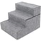 Best Pet Supplies NonSlip Foam Dog Stair Pet Ramp Balanced Indoor Step Support Foldable Stair Ash Gray Linen3Step