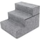Best Pet Supplies NonSlip Foam Dog Stair Pet Ramp Balanced Indoor Step Support Foldable Stair Ash Gray Linen3Step