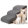Aodisman 3Step Dog Ramp and Stairs for Sofa and Chair NonSlip Sturdy Pet Steps for Small Dogs and Cats157 HGrey