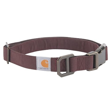 Carhartt Nylon Duck Dog Collar Fully Adjustable Durable 2Ply Cordura Nylon Canvas Collars for Dogs Deep Wine Large