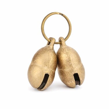 kcrygogo Brass Bell for MediumLarge Dogs Loud Clear Bells for CollarLeash Bell Tracker Noise Maker Antilost Bell4pcs