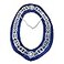 deDecoml Masonic Collar Blue Lodge Working Tools Silver Plated Blue Velvet Backing