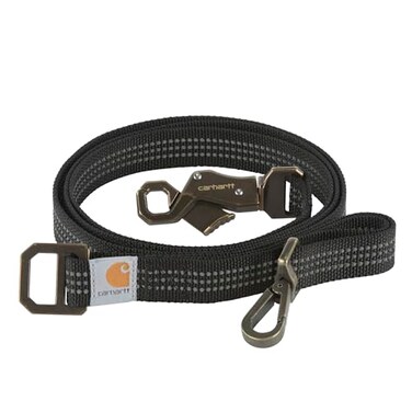 Carhartt Pet Durable Nylon Webbing Leashes for Dogs Reflective Stitching for Visibility Black Nylon Webbing Large