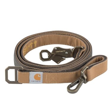Carhartt Pet Durable Nylon Duck Leashes for Dogs Reflective Stitching for Visibility Carhartt Brown Large