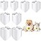 Xuniea 8 Pieces Sublimation Dog Bandanas Solid White DIY Pet Triangle Scarf Blank Dog Kerchief Bandanas Polyester Pet Scarf Apparel for Small to Large Puppy Bibs Kerchief