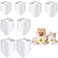 Xuniea 8 Pieces Sublimation Dog Bandanas Solid White DIY Pet Triangle Scarf Blank Dog Kerchief Bandanas Polyester Pet Scarf Apparel for Small to Large Puppy Bibs Kerchief