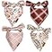 RemyRoo RemyRoo Fall Dog Bandanas 4 Pack Amber Set Premium Durable Polyester Fabric Patented Curved Design Adjustable Fit for Small Large and XL Dogs Trendy Patterns Dog Fall Bandanas Small