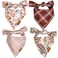 RemyRoo RemyRoo Fall Dog Bandanas 4 Pack Amber Set Premium Durable Polyester Fabric Patented Curved Design Adjustable Fit for Small Large and XL Dogs Trendy Patterns Dog Fall Bandanas Small