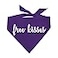 TeesTails Free Kisses Dog Bandana 36 Purple One Size